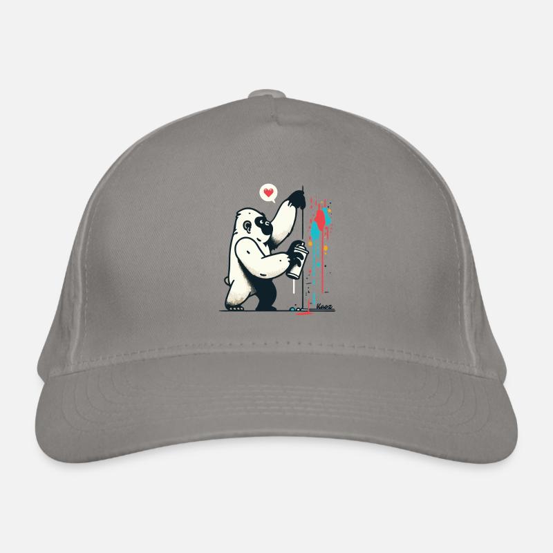 Graffiti-Gorilla mit Spraydose Bio-Baseballkappe