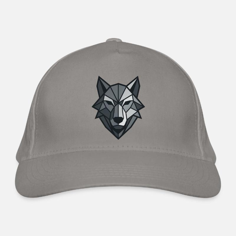 Geometric Wolf Bio-Baseballkappe
