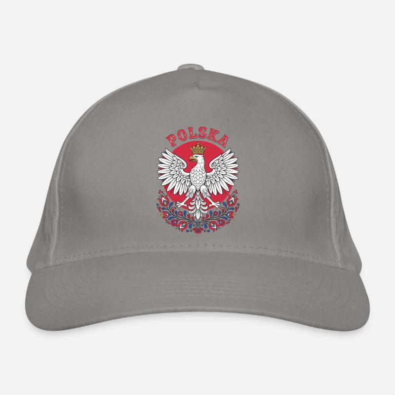 Polska Adler Volksemblem Kunst Bio-Baseballkappe