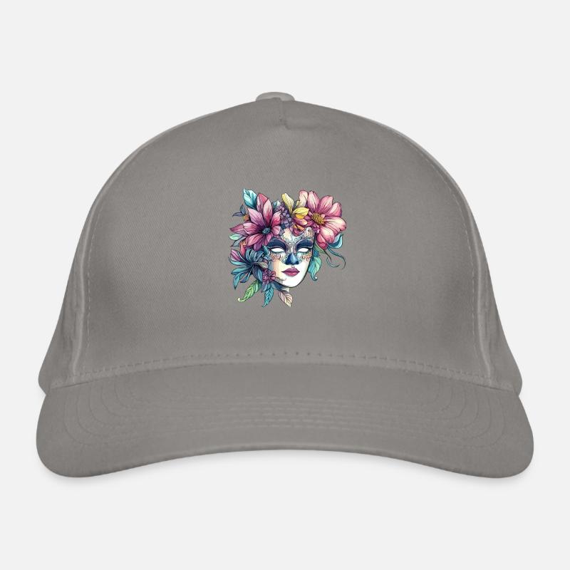 Masque floral dans un style bal masqué Casquette classique bio