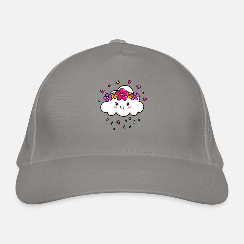 Cloud with flower crown Organic Baseball Cap