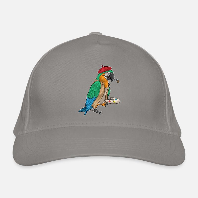Parrot Painter Brush Painting Organic Baseball Cap