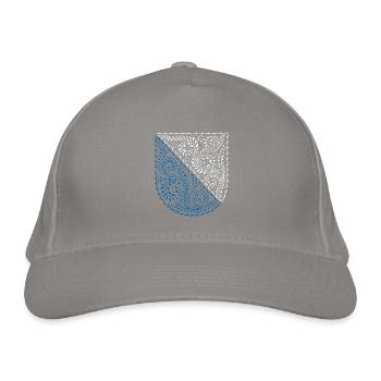 Zürich Wappen mit Damast blau weiss - Bio-Baseballkappe - Hellgrau - Vorne