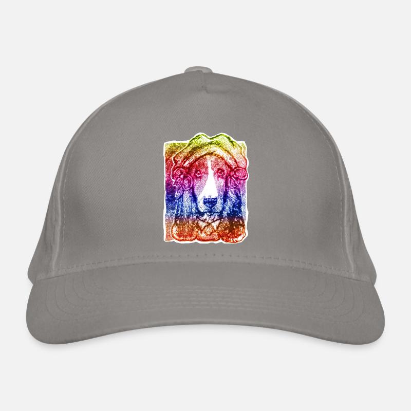 Dame de chien avec capot (arc-en-ciel) Casquette classique bio
