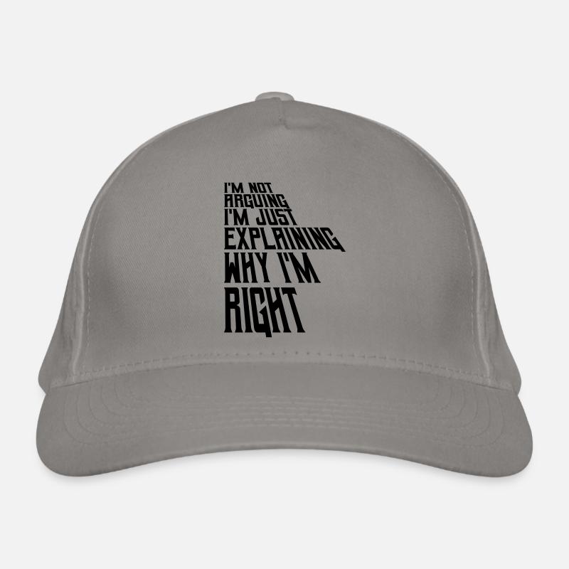 Je ne discute pas Casquette classique bio
