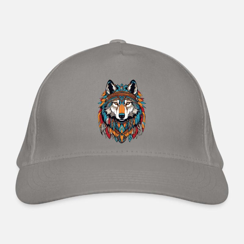 Gray wolf Organic Baseball Cap