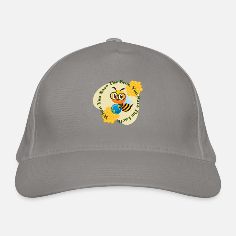 Bees - Organic Baseball Cap - light grey