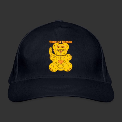 Thx U 4 the music * bear-cat in yellow - Bio-Baseballkappe