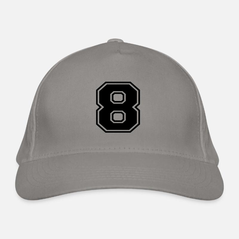 Nummer 8 Bio-Baseballkappe