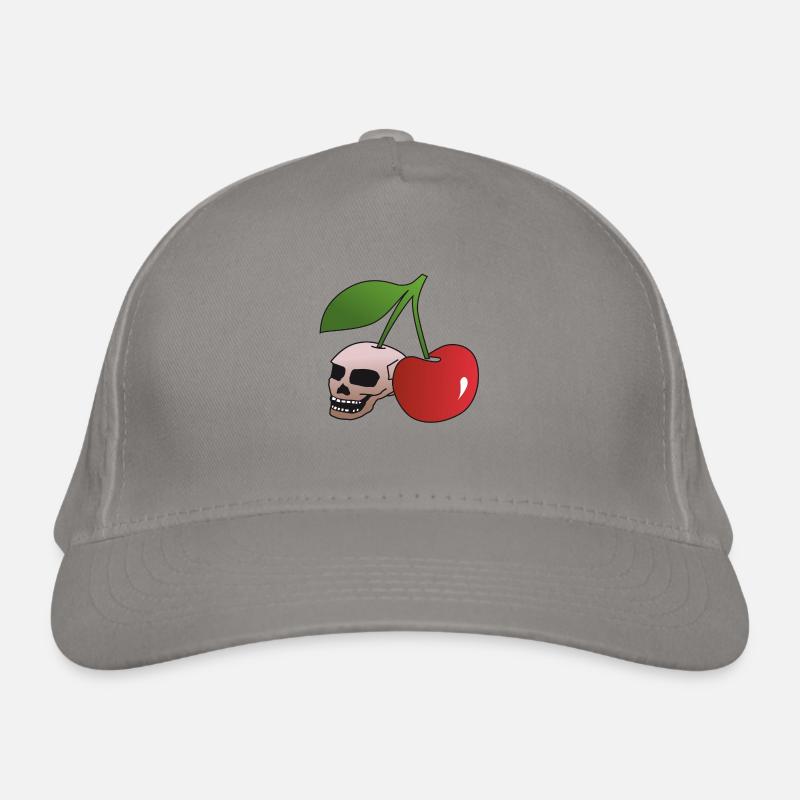 Skull cherry Organic Baseball Cap