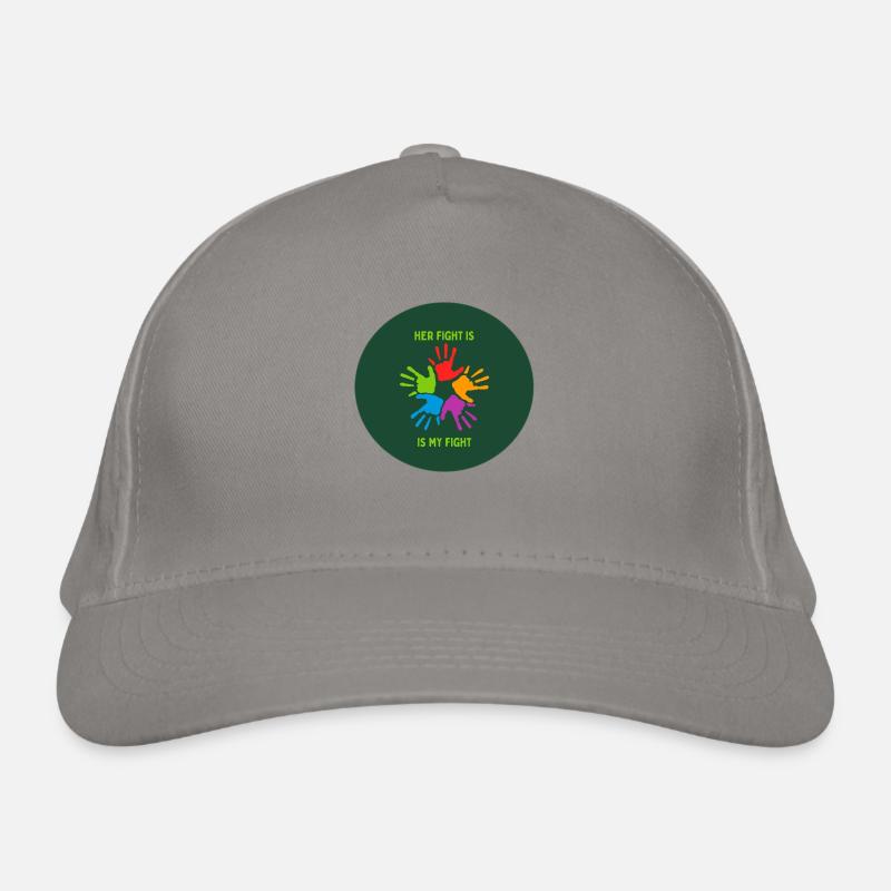 Son combat est mon combat - Casquette classique bio - gris clair