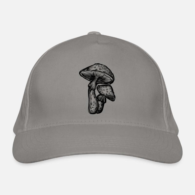 Toadstools Illustration Organic Baseball Cap