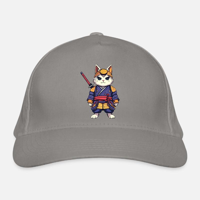Chat samouraï #9 Casquette classique bio
