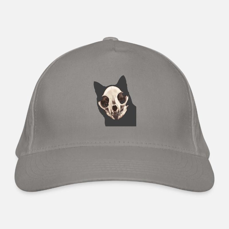 Cat Skull Organic Baseball Cap
