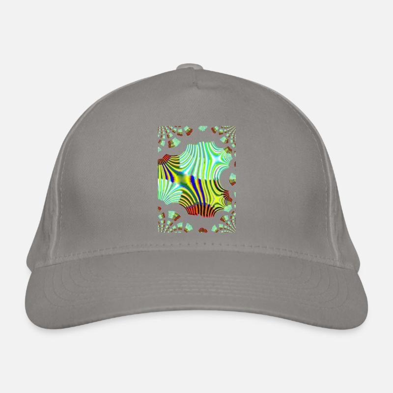 Psychedelic Neon Waves Pattern Organic Baseball Cap