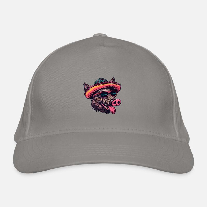 Wildschwein Sombrero Bio-Baseballkappe