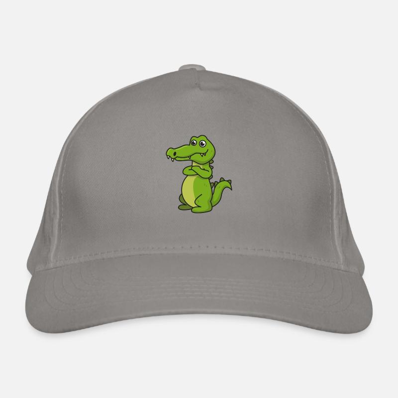 Krokodil Comic Geschenk Kroko Kind Echse Tier Nil Bio-Baseballkappe