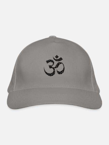 OM Yoga Zeichen - Bio-Baseballkappe - Hellgrau