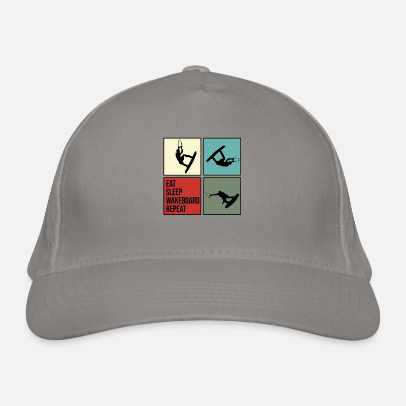 wakeboard wakeboarder cable water rat eat repeat Organic Baseball Cap