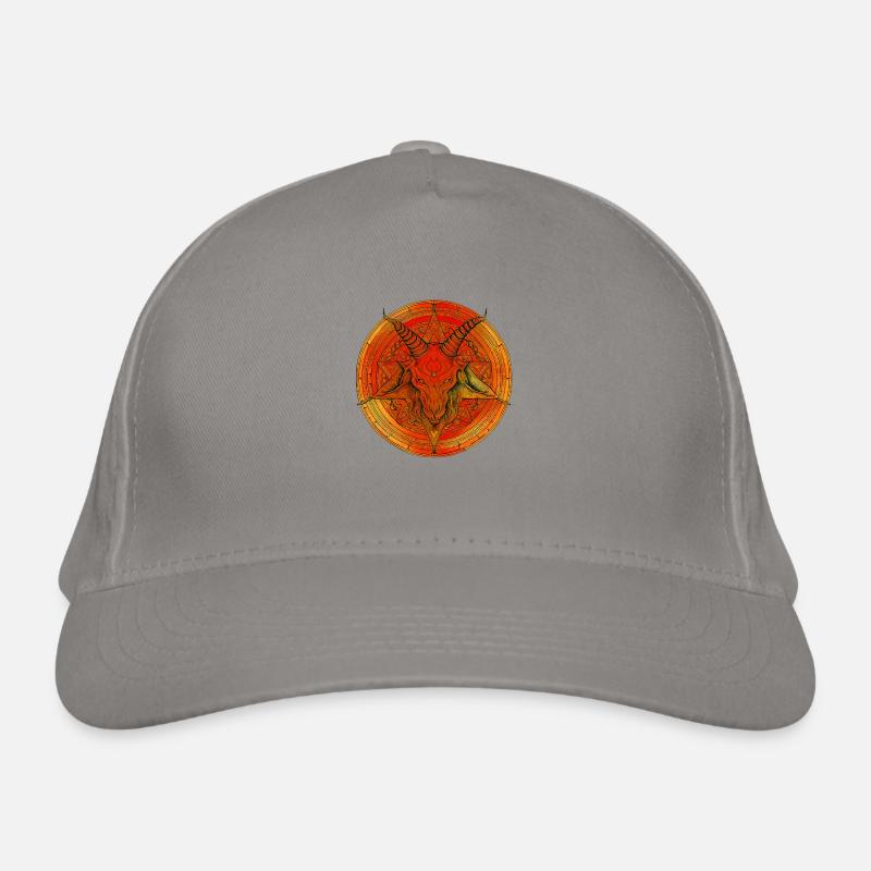 Pentagramme surmonté d'une tête de baphomet Casquette classique bio