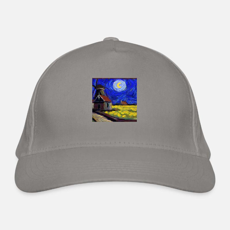 Digitale Kunst eines Van Gough-Gemäldes Bio-Baseballkappe