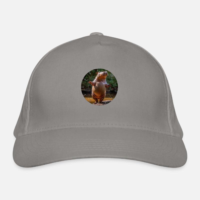 A hippopotamus dares to dance Organic Baseball Cap