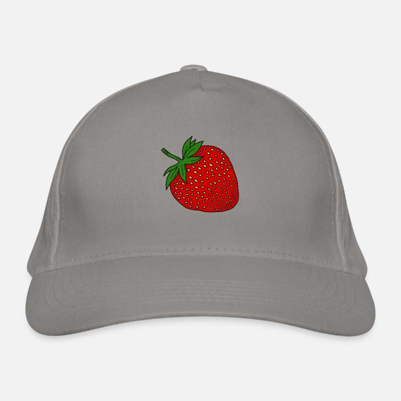 Erdbeere Bio-Baseballkappe