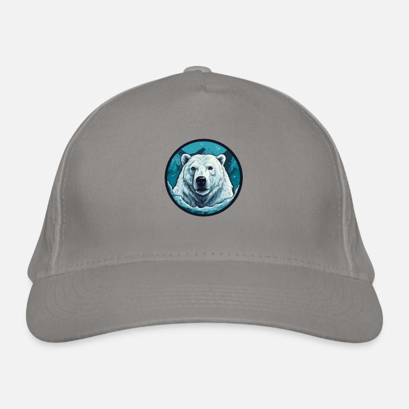 ours blanc Casquette classique bio