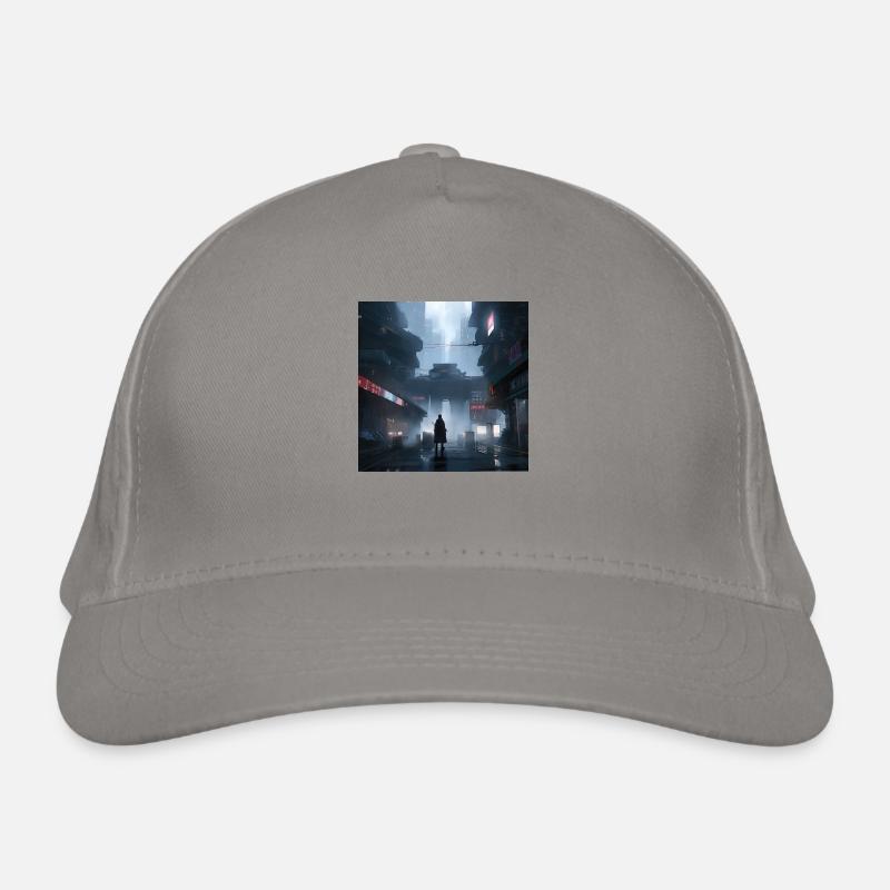 Shadow Ronin: Samurai Silhouette in a Rainy Organic Baseball Cap