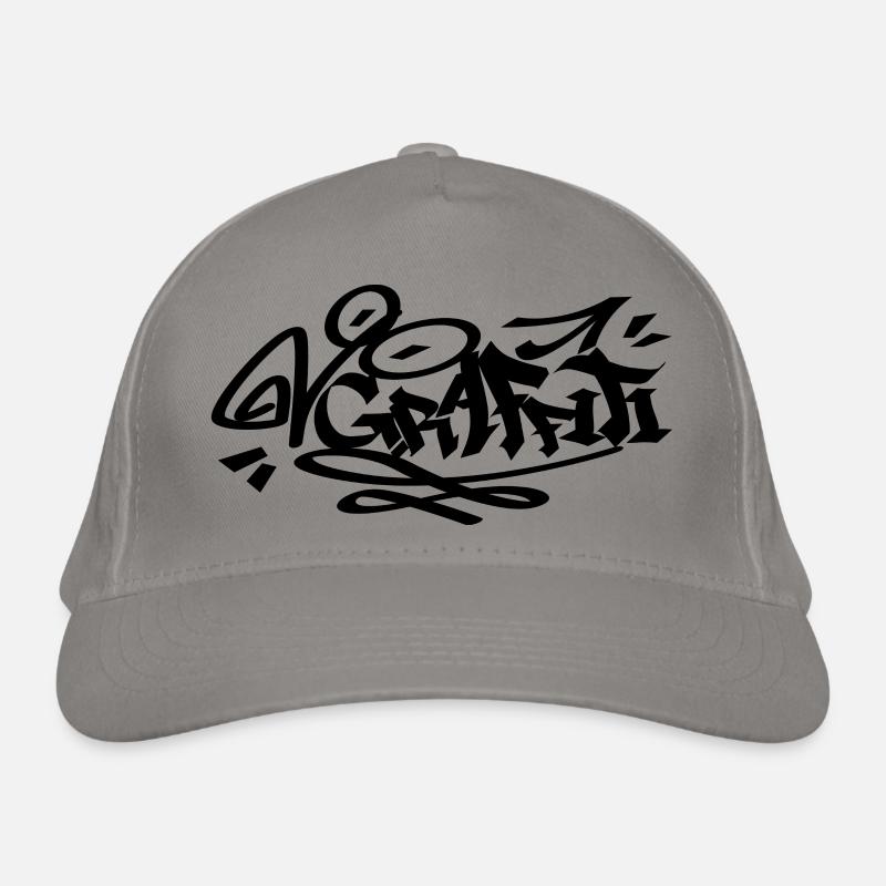 BLACK Graffiti - Bio-Baseballkappe - Hellgrau