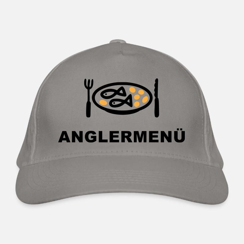Anglers angler menu - fish potatoes Organic Baseball Cap