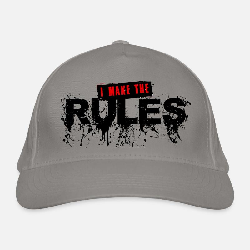 I make the rules panel text slogan quote 20 Organic Baseball Cap