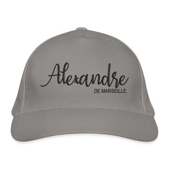 Alexandre de Marseille Cadeau T shirt alexandre - Casquette classique bio - gris clair - Devant
