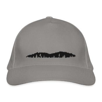 Forest landscapes in the distance. - Organic Baseball Cap - light grey - Front