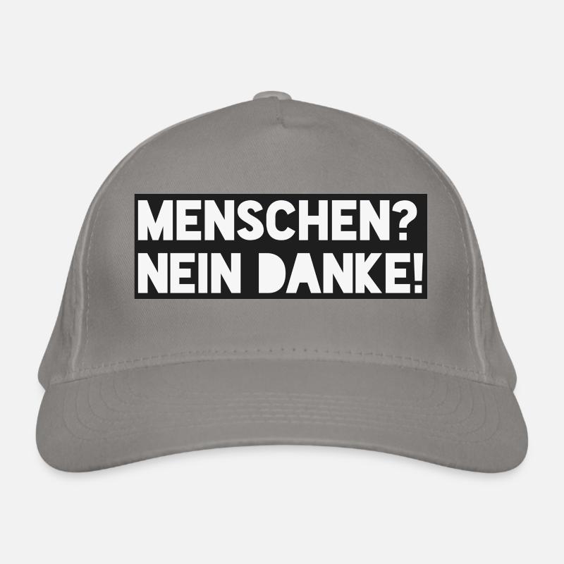 Menschen? Nein danke Bio-Baseballkappe