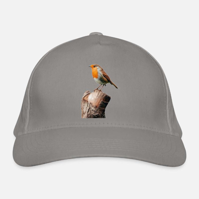 Rotkehlchen Bio-Baseballkappe