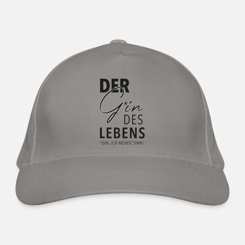 Der Gin des Lebens schwarzer Text Bio-Baseballkappe