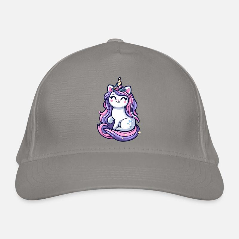 Niedliche Einhorn-Katze Bio-Baseballkappe