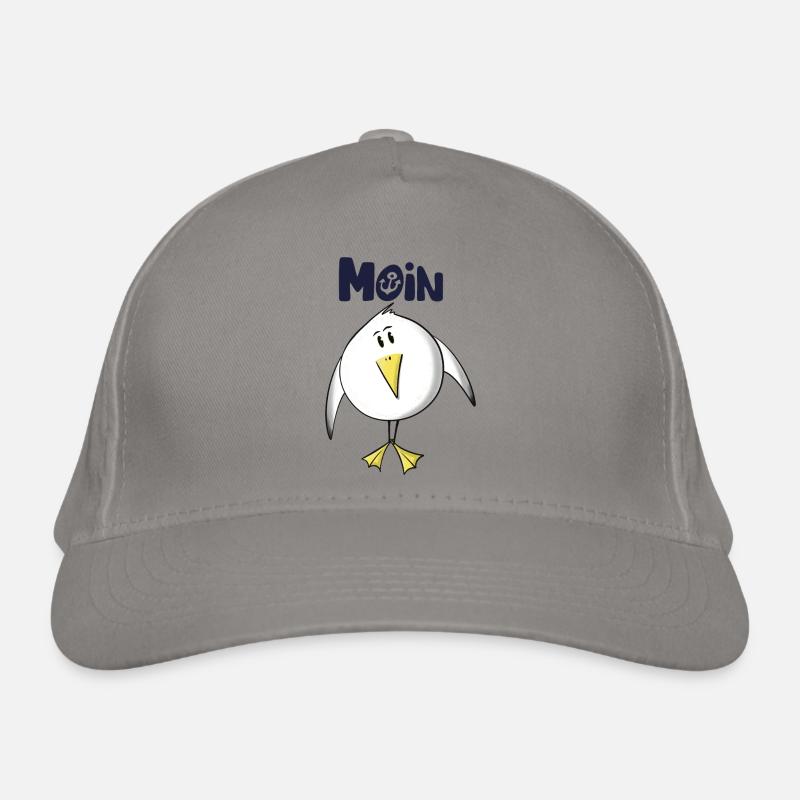 Möwe Moin Anker - Bio-Baseballkappe - Hellgrau