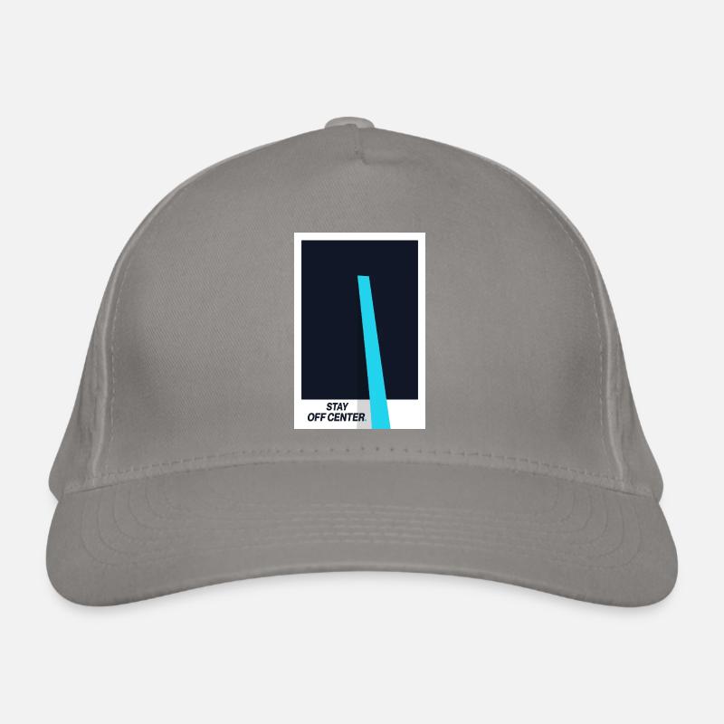 Reste hors du centre. Déclaration de conception moderne Casquette classique bio