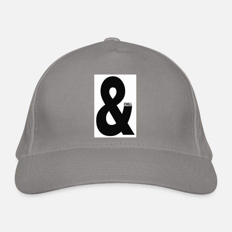 & Chill Typography Minimal Design Organic Baseball Cap