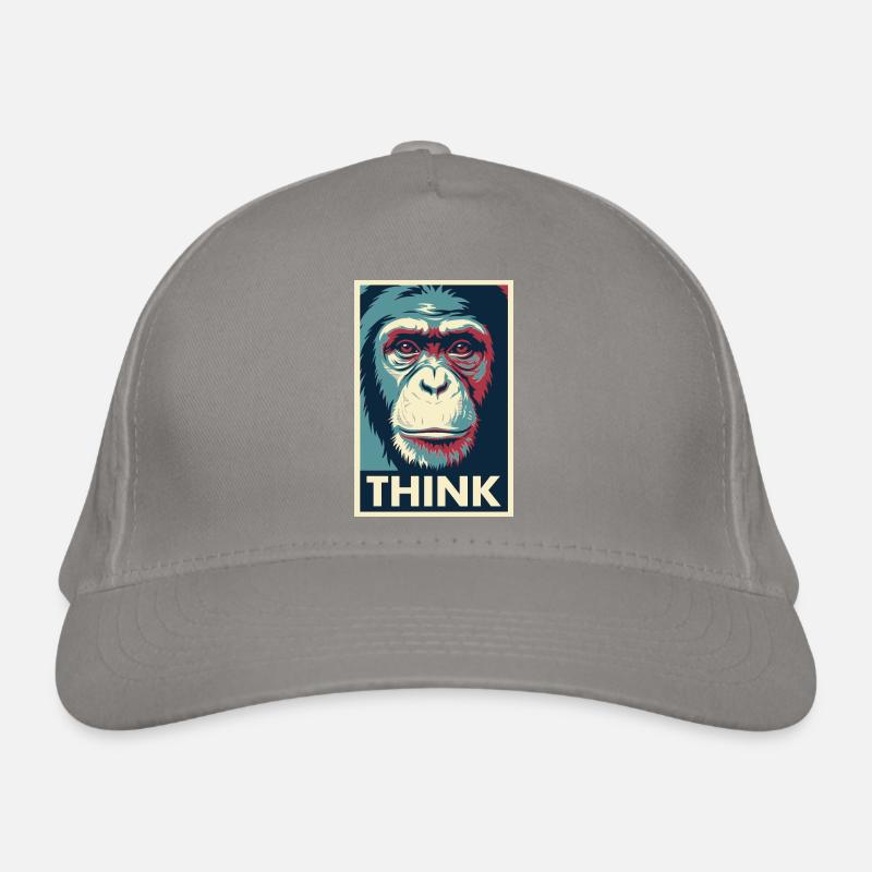 Monkey Thinking Pop Art Poster Organic Baseball Cap