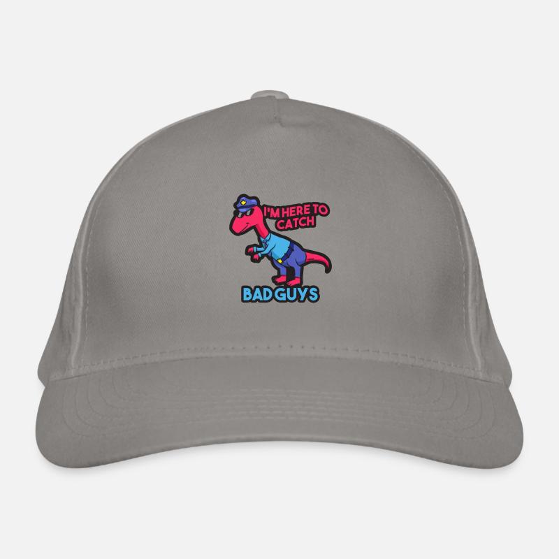 Dino Polizei Spruch Kinder Geschenk Bio-Baseballkappe