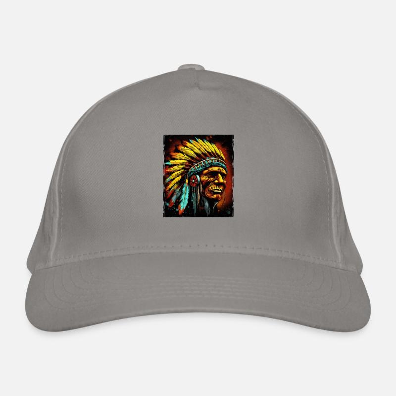 Apache Indianer Häuptling Totenkopf Bio-Baseballkappe