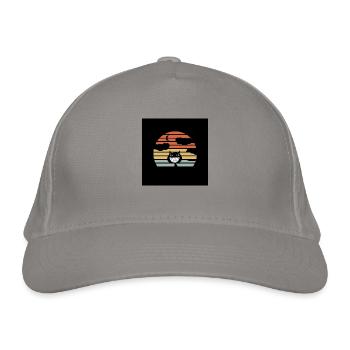 Funny cat - Organic Baseball Cap - light grey - Front