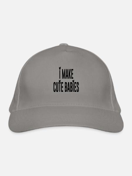I make cute babies - Bio-Baseballkappe - Hellgrau