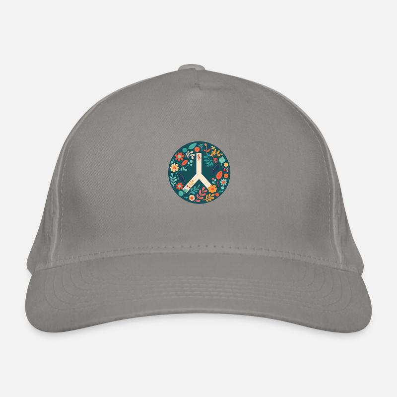 Frieden und Liebe Bio-Baseballkappe