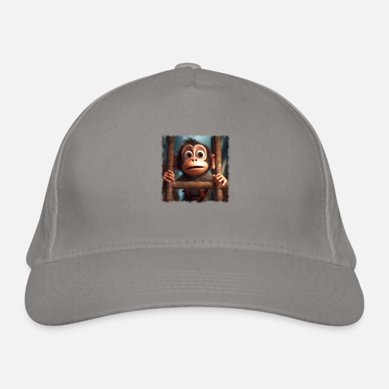 Cute monkey Organic Baseball Cap