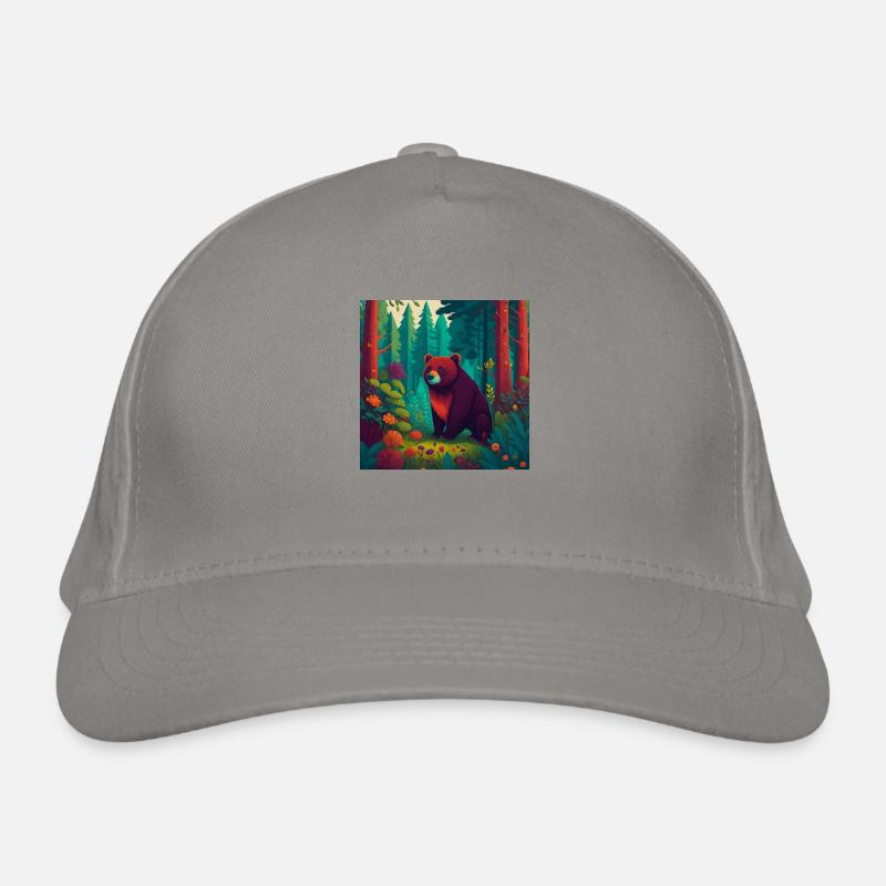 Ours dans la forêt Casquette classique bio