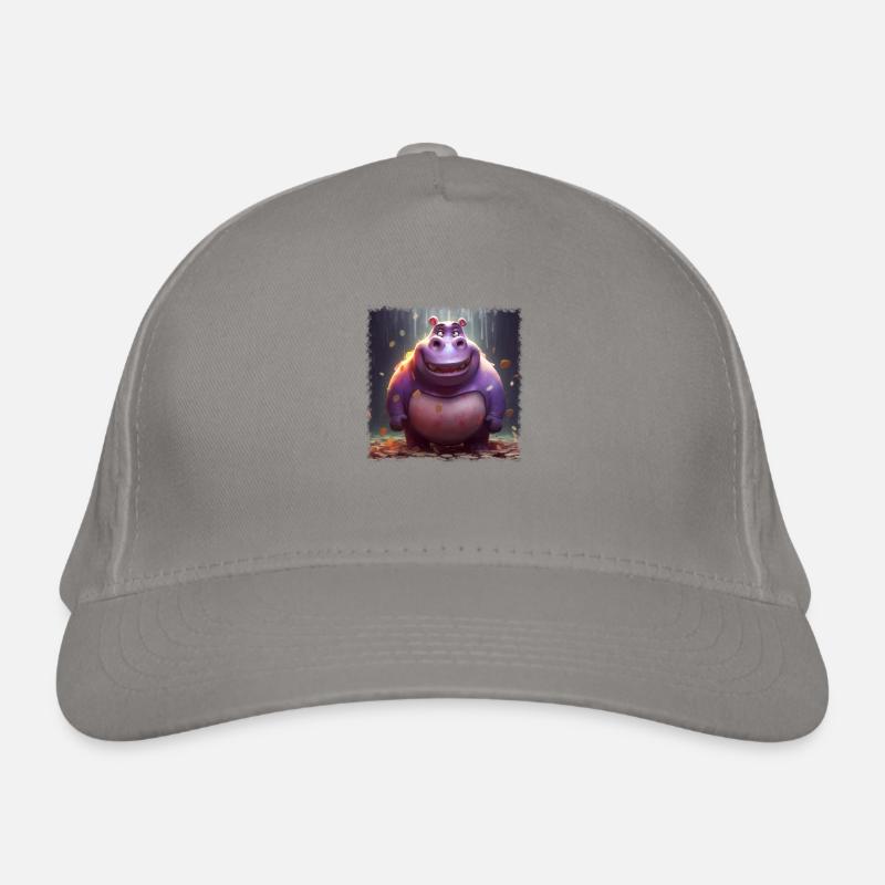 niedliches Hippo Bio-Baseballkappe